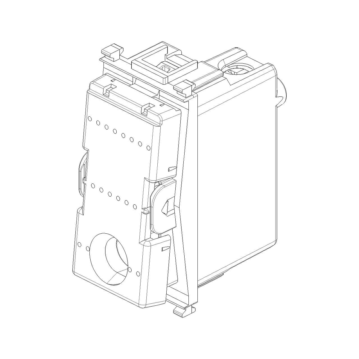 Vimar Plana 1P NO Push Button Mechanism, For 1-3 Module Buttons, 10A 250V, Lightable, Flush Mount, IP40, Halogen-Free