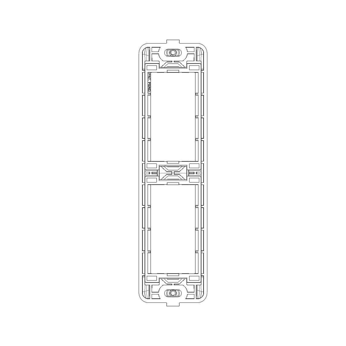Vimar Plana 2-Module Panel-Mount Frame, With Screws, Thermoplastic