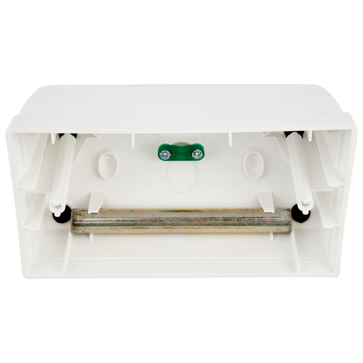 Vimar Plana 4-Module Table Mounting Box, Matt White Finish, Halogen-Free Plastic, IP20, Cable Entry, 142.5 x 80 x 67.6 mm