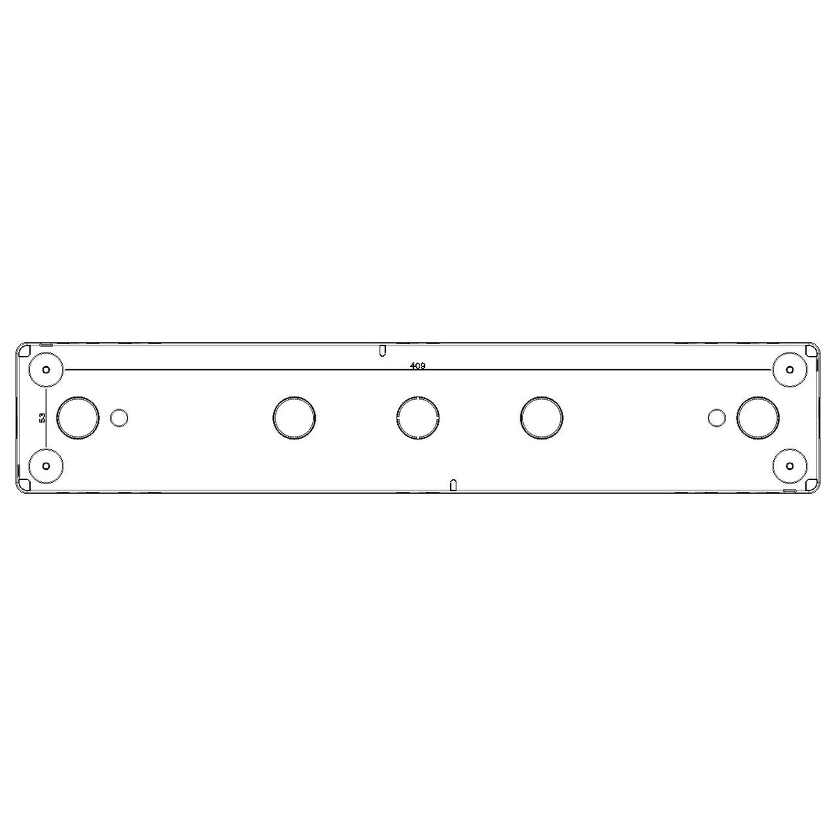 Vimar Isoset IP40 16-Module Surface Enclosure, For Eikon Arké and Plana, 4+4+4+4 Horizontal, Grey