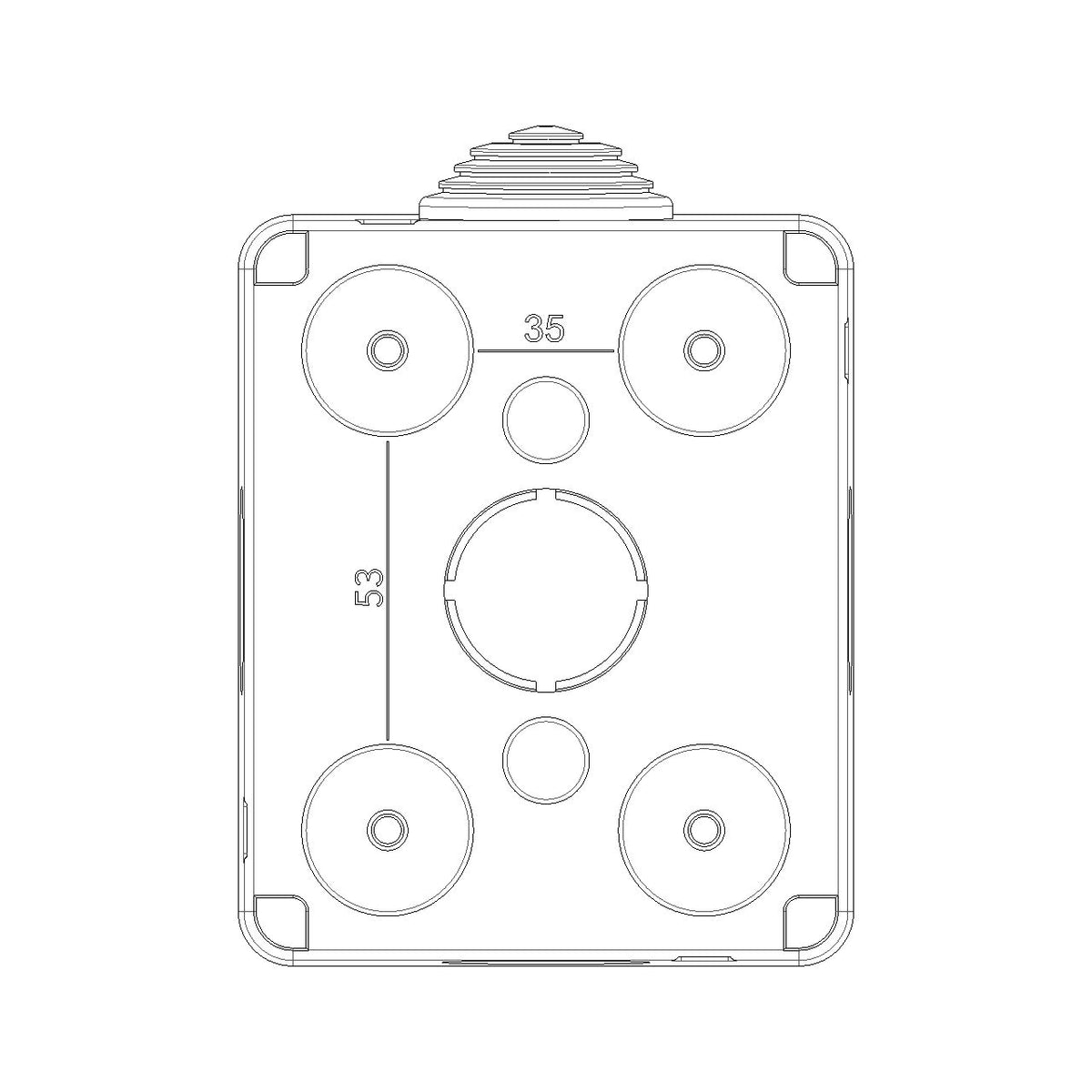 Vimar Isoset IP55 1M Surface Enclosure, For Eikon, Arké & Plana