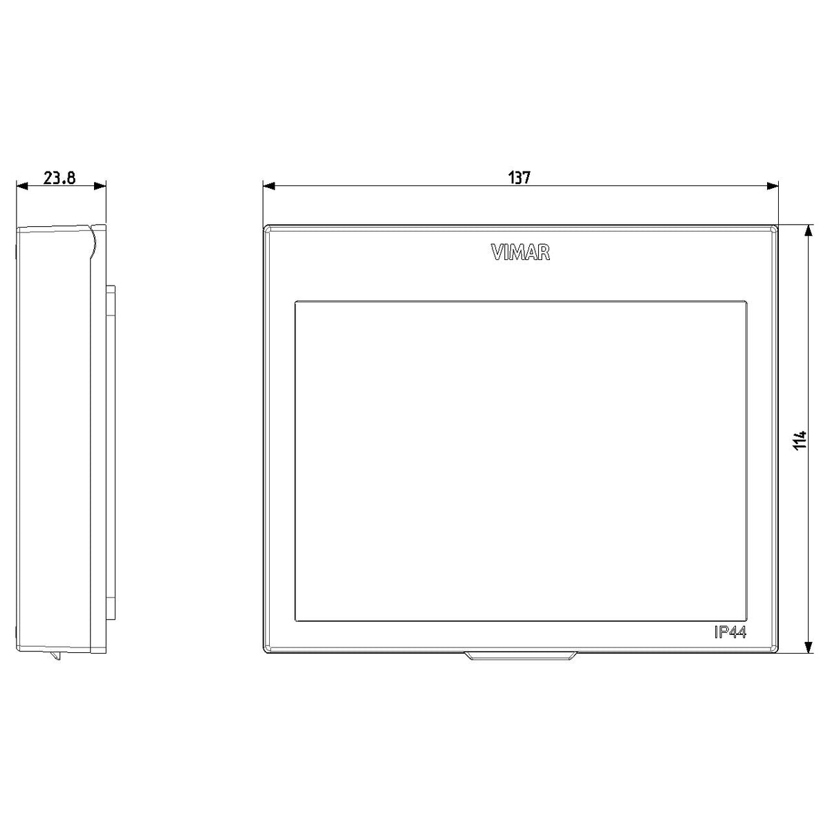 Vimar Isoset 3-Module IP44 Protected Cover With Transparent Door, For Eikon Exé, For Linea, For Arké, For Plana, For Neve Up, For Flush-Mount Box
