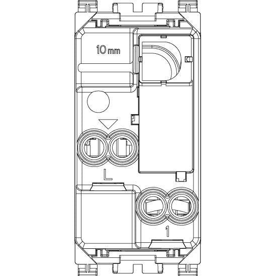 Vimar ARKÉ 1P NO Push Button Mechanism, 10A 250V, Illuminable, IP40