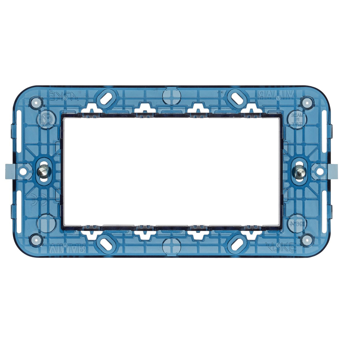Vimar Arké 4-Module Mounting Frame, With Screws, Thermoplastic, Flush-Mount