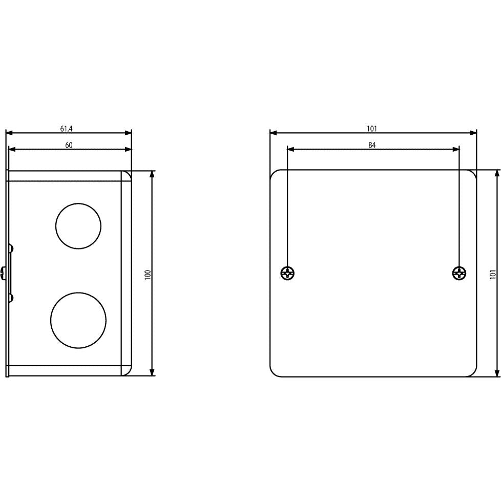 Vimar Flush Mounting Box for Floor Box, 3-Module, Zinc-Plated Metal