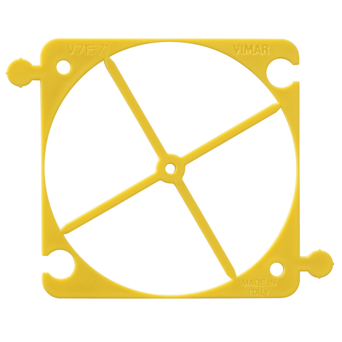 Vimar 2-Module Hollow Wall Box Mounting Frame, Centering Template, Horizontal/Vertical Coupling Joint