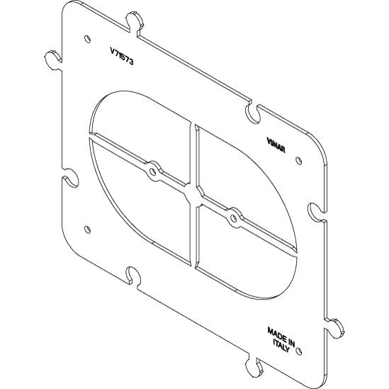 Vimar Accessory for 3-Module Hollow Wall Boxes, Frame, Centering Template, Coupling Joint