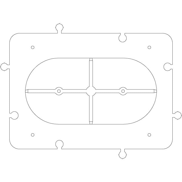 Vimar Accessory for 4-Module Hollow Wall Boxes, Frame, Centering Template, Coupling Joint