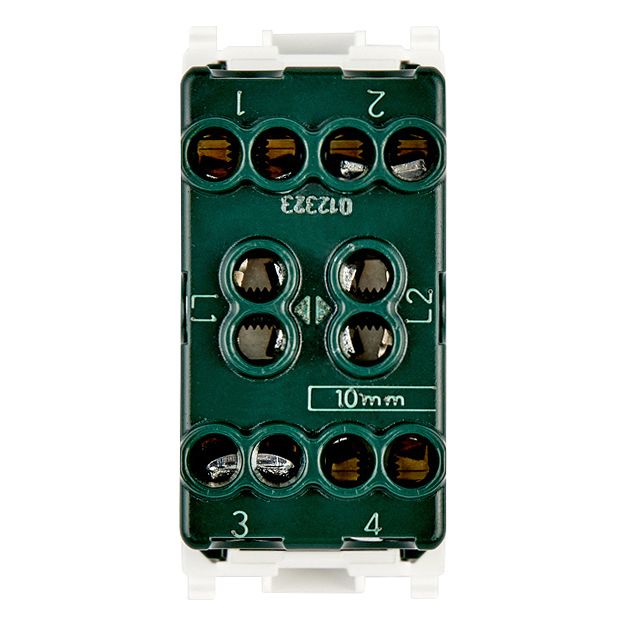 Vimar Plana 3-Position 2-Button 2-Way Switch, 2P, 10AX, 250V, Central OFF Position