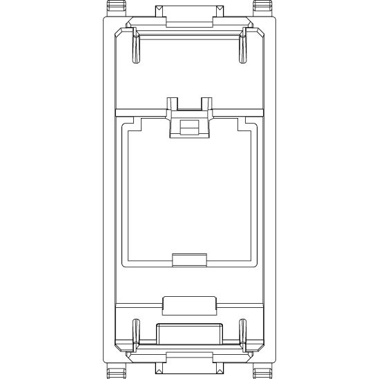 Vimar Plana MINI-COM Panduit Adaptor, Label Space, 22.3 x 49 x 20.5 mm