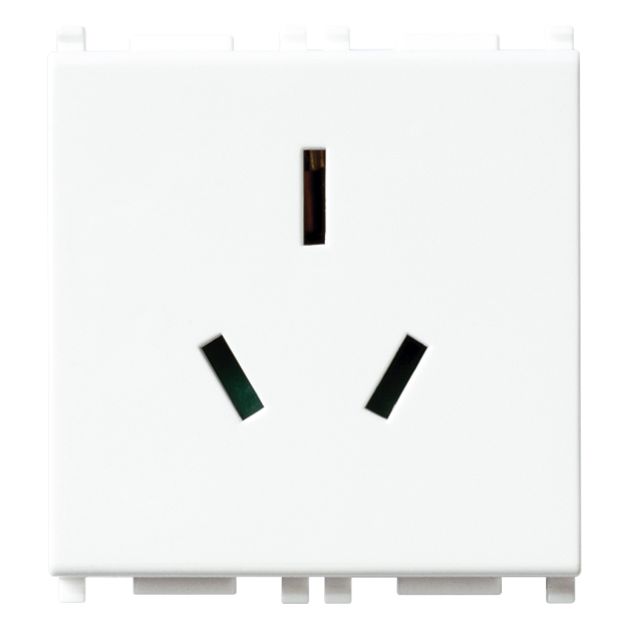 Vimar Plana 2P+E Australian SICURY Socket Outlet, AS/NZS 3112 Type I, 10A, 250V, IP20, Flush Mount