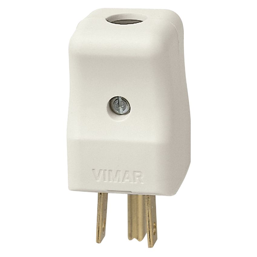 Vimar Supernova 2P+E 15A USA+SASO Plug, 127V, IP20, Axial Cable Entry