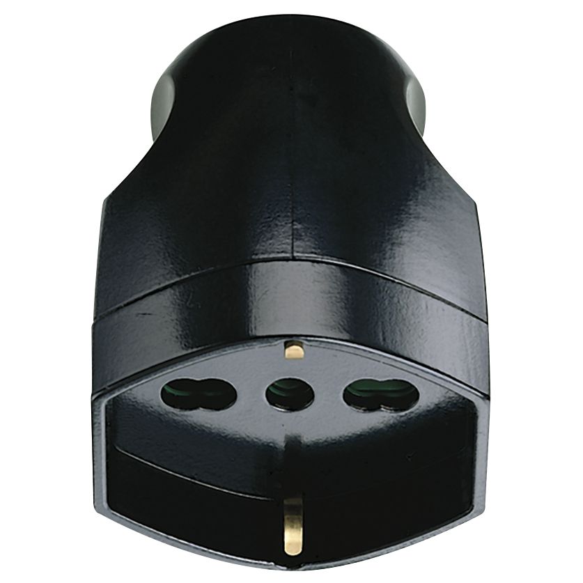 Vimar Supernova 2P+E Universal Axial Socket Outlet, For Euro, Italian and German Plugs, 16A, 250V, IP20, Screw Terminal, Halogen-Free