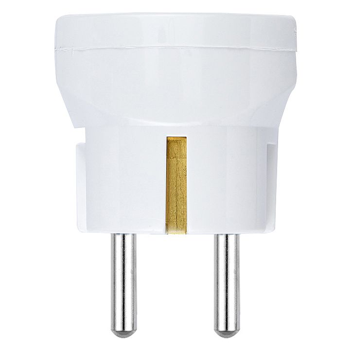 Vimar Sicury German/French to Italian Plug Adapter, 2P+E, 250V, 16A, 1500W, P17/11 Socket