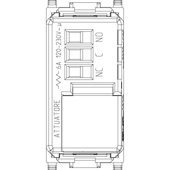 Vimar By-me Plus PLANA 1-Module Relay Actuator, 6A, 120-230V, IP40