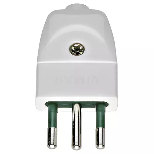 Vimar Supernova S11 2P+E Italian Axial Plug, 10A, 250V, IP20, SICURY