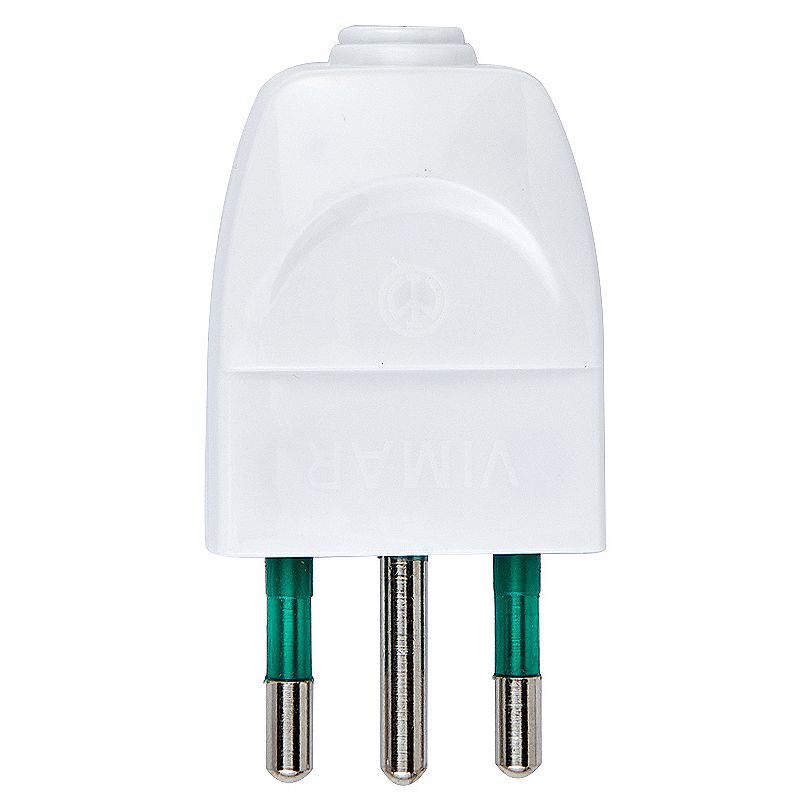 Vimar Supernova S11 2P+E Italian Axial Plug, 10A, 250V, IP20, SICURY