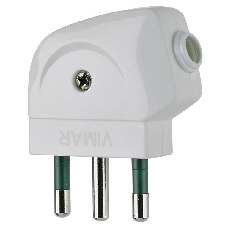 Vimar Supernova S17 2P+E 90 Degree Plug, 16A, 250V, IP20, Screw Terminal