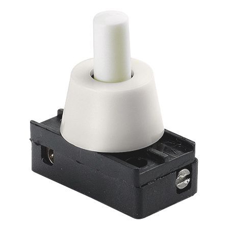 Vimar S21 1P 1-Way Push Button Switch, 250V, 2A, Screw Terminal