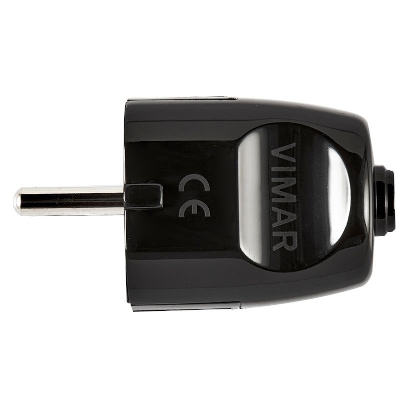Vimar Supernova German Standard 2P+E Axial Plug, 16A, 250V, IP20, Screw Terminal, Thermoplastic