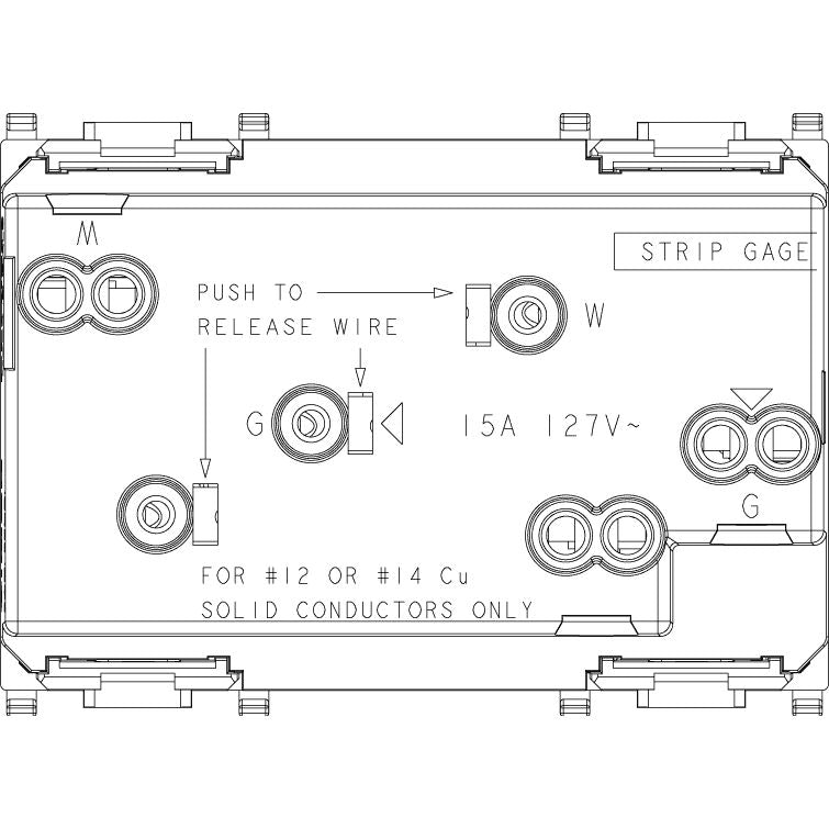 Vimar Plana 2P+E Duplex SICURY Socket Outlet, American and Saudi Arabian Standards, 15A, 127V, IP20, Flush Mount