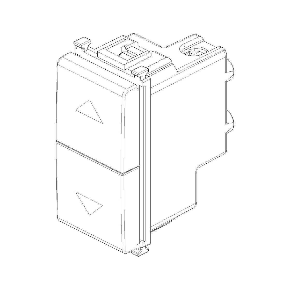 Vimar Plana Two Interlocked 1P NO+NO Push Buttons, 10A 250V, IP40