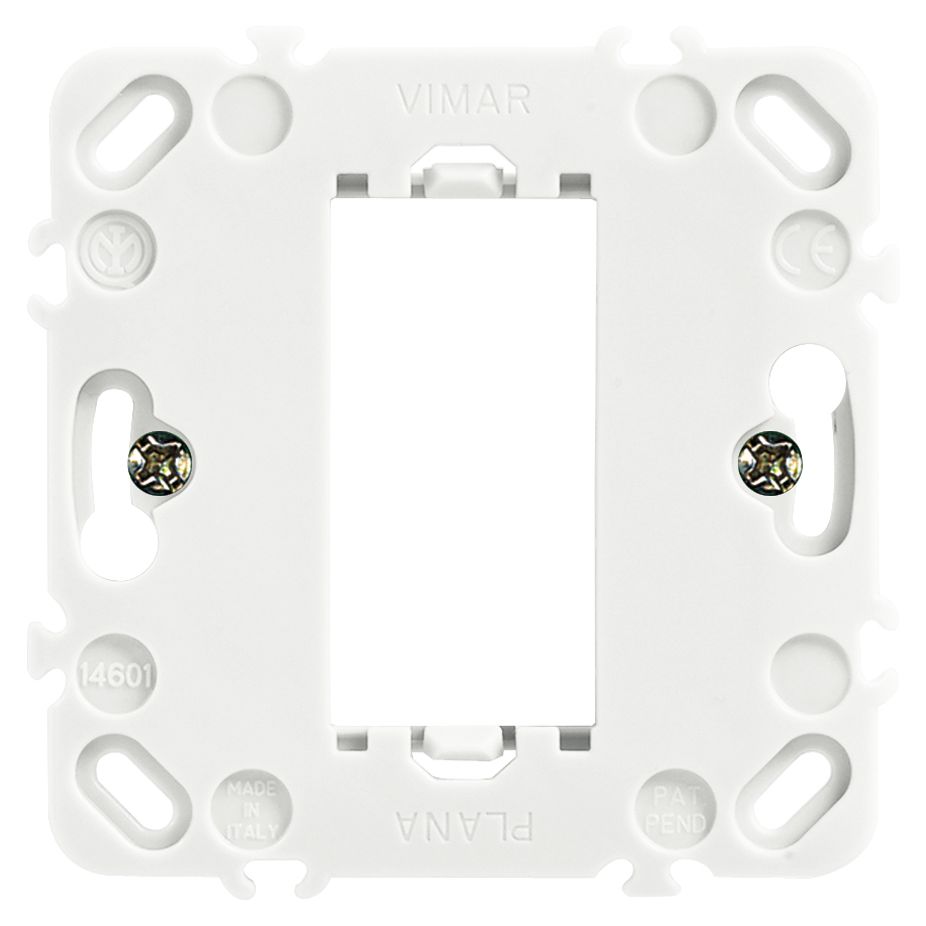 Vimar Plana 1-Module Mounting Frame with Claws, For 60 mm Flush-Mount Boxes