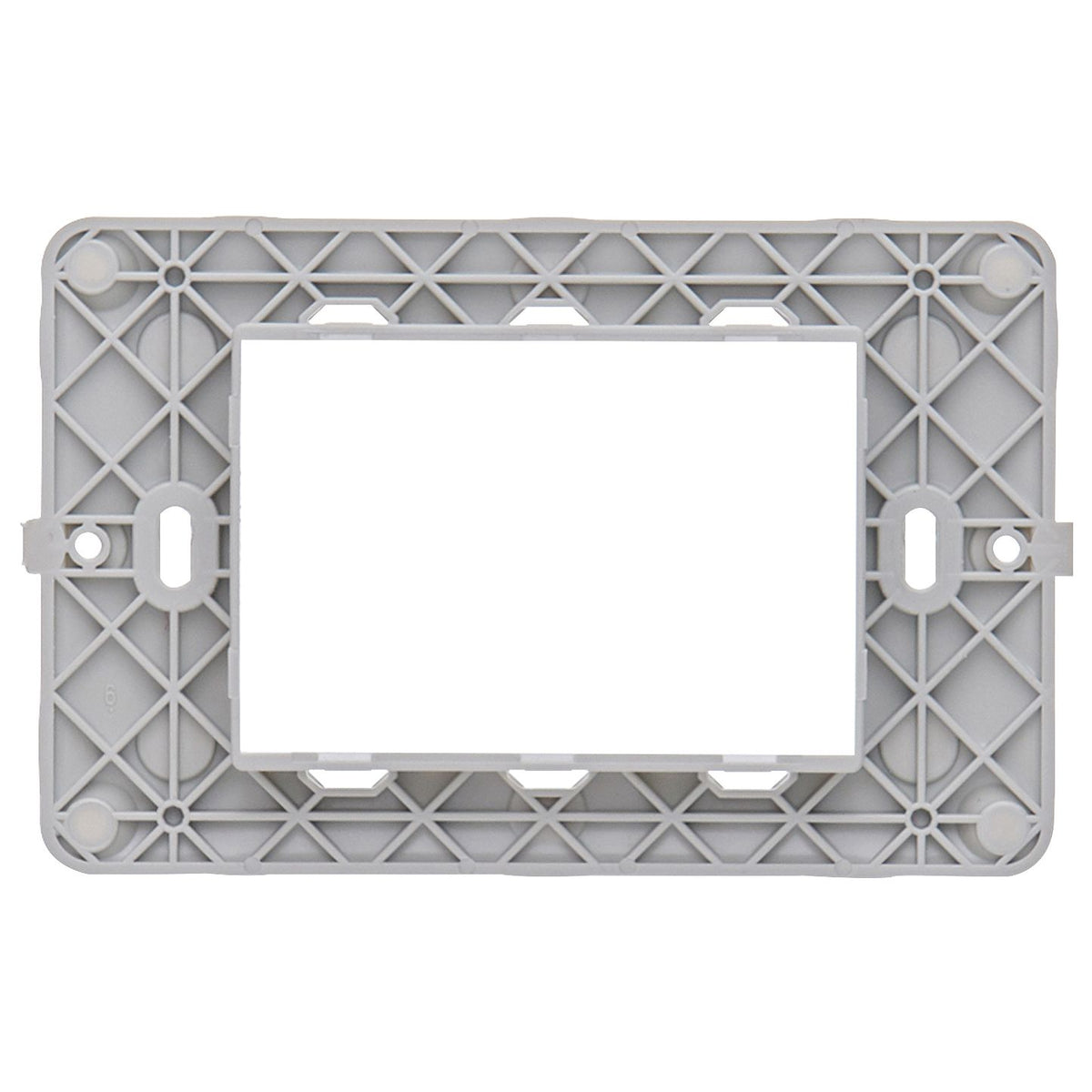 Vimar PLANA 3-Module Mounting Frame, For 3-Module Mounting Boxes, With Screws, Flush-Mounted
