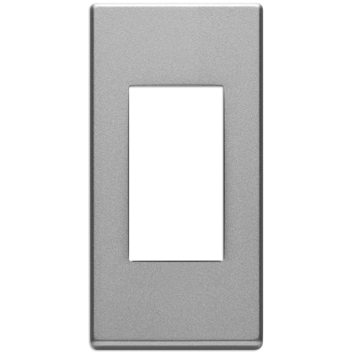 Vimar EIKON 1-Module Cover Plate, Metal, 42 x 82 mm, Clamp Mounting