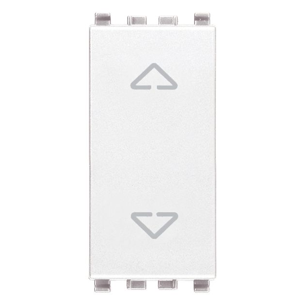 Vimar EIKON 2P 10A 2-Way Push Button, 250V, 6-Terminal, IP40, Central OFF Position