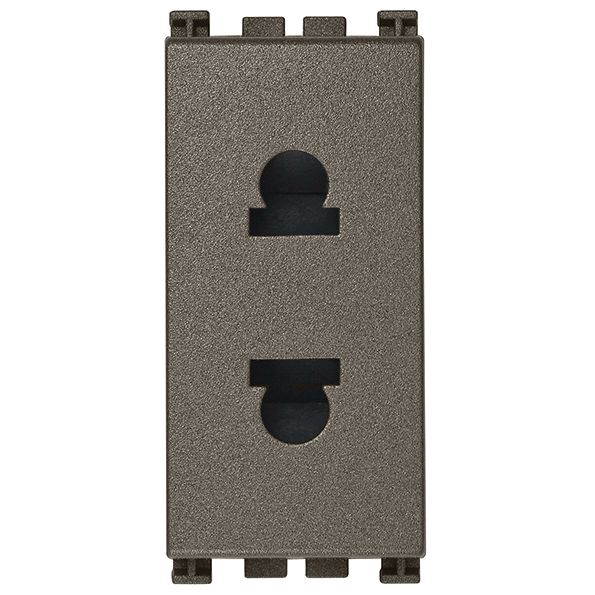Vimar ARKÉ 2P USA+EU SICURY Outlet, 16A, 250V, IP20, Flush-Mounted