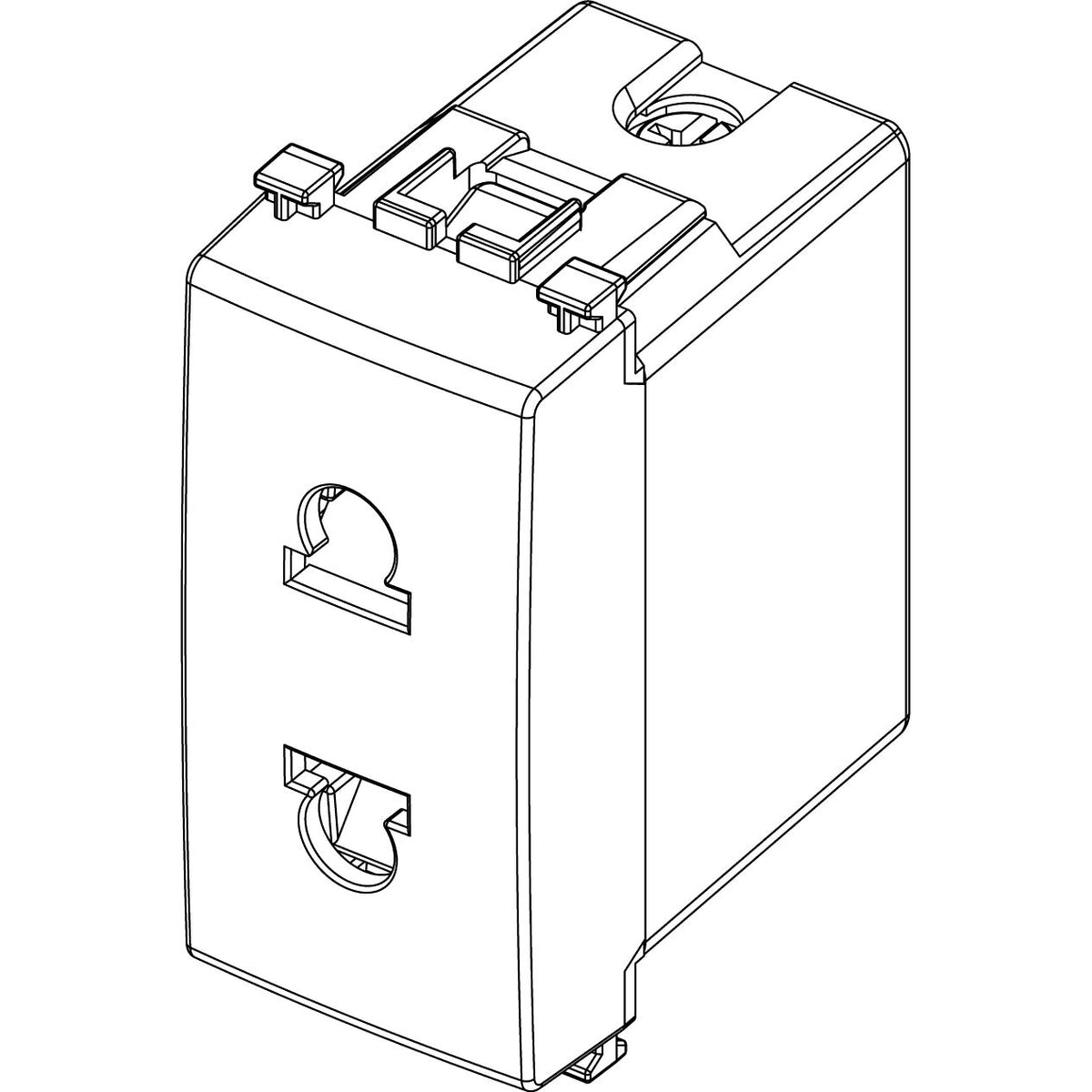 Vimar ARKÉ 2P USA+EU SICURY Outlet, 16A, 250V, IP20, Flush-Mounted