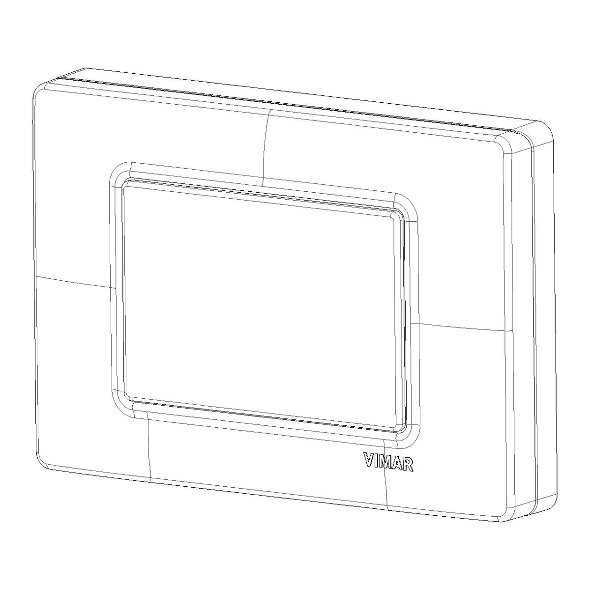 Vimar Isoset 3-Module IP55 Cover Plate, For Eikon, Arké, Plana, With Screws