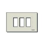 Vimar 8000 Series 3-Module Snap-Fix Cover Plate, For 08531 Mounting Frame