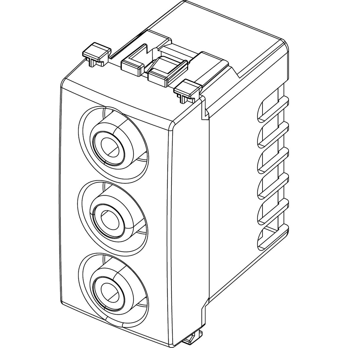 Vimar ARKÉ 3 RCA Connector Socket, 1 Module, IP20, Flush-Mounted, Screw Terminals