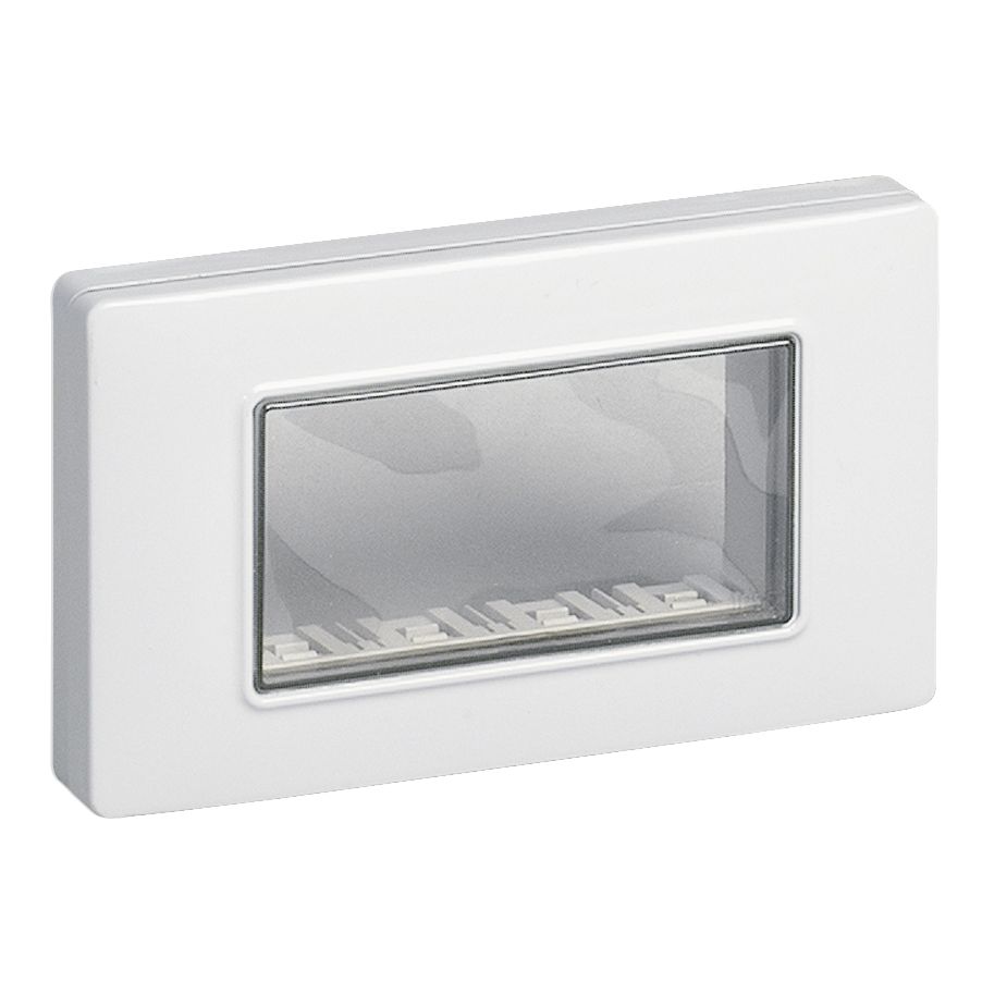 Vimar 4-Module IP55 Cover Plate, For Eikon and Plana Series, For 4-Module Flush Mounting Boxes, With Screws