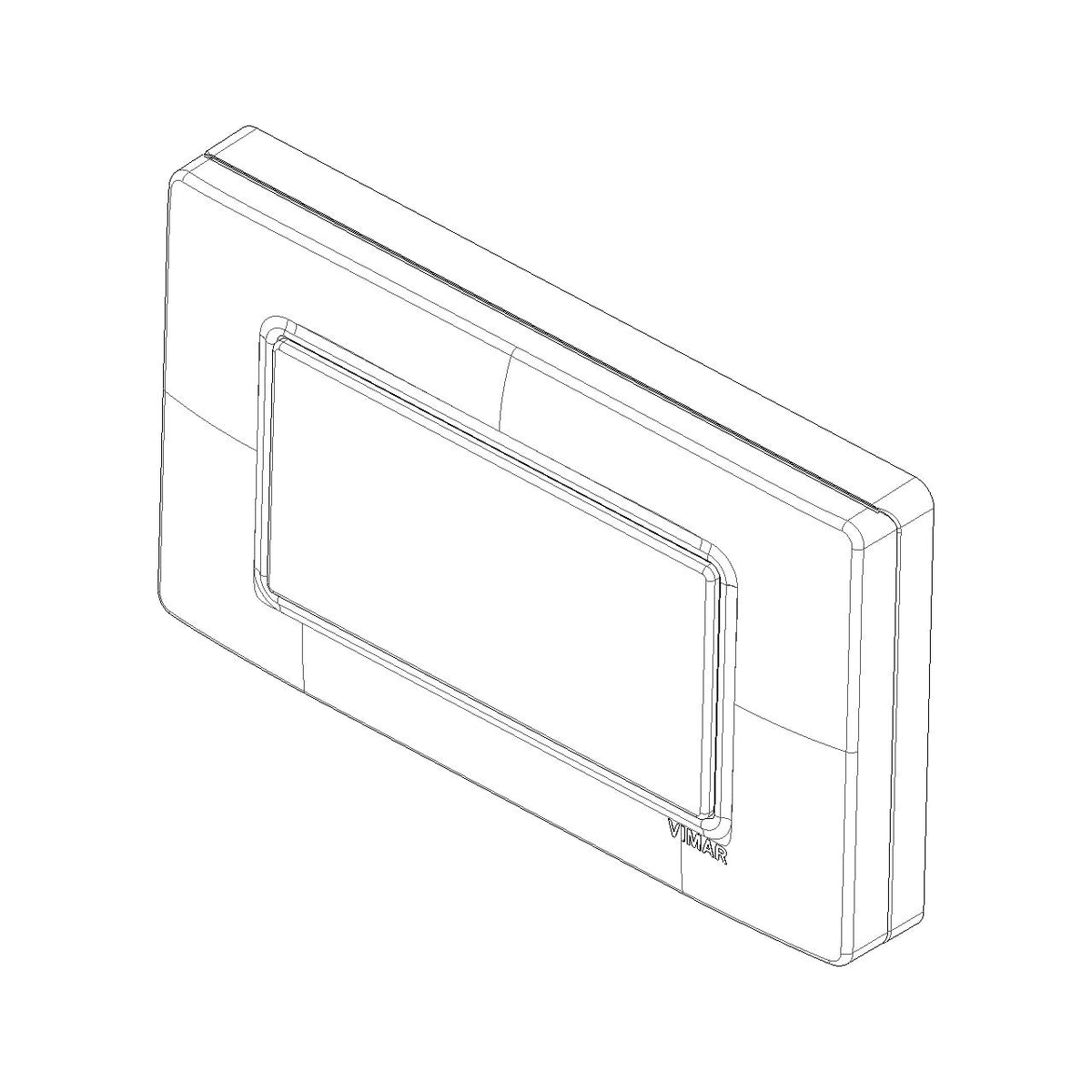 Vimar 4-Module IP55 Cover Plate, For Eikon and Plana Series, For 4-Module Flush Mounting Boxes, With Screws