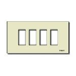 Vimar 8000 4-Module Snap-Fixing Cover Plate, For 08532 Mounting Frame