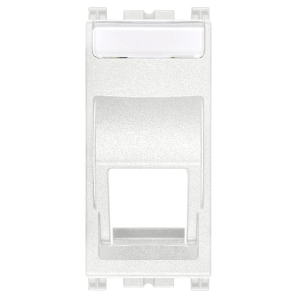 Vimar ARKÉ RJ45 Slanting Keystone Adaptor, 1 Module, Label Space