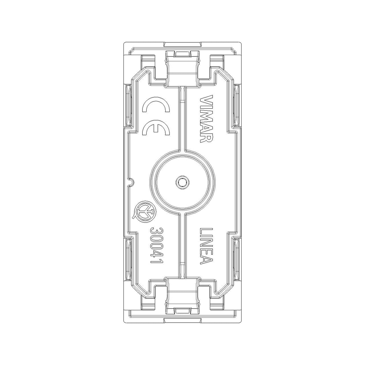 Vimar LINEA 1-Module Blank Module, 250V, IP40, Built-In, Thermoplastic, Halogen-Free