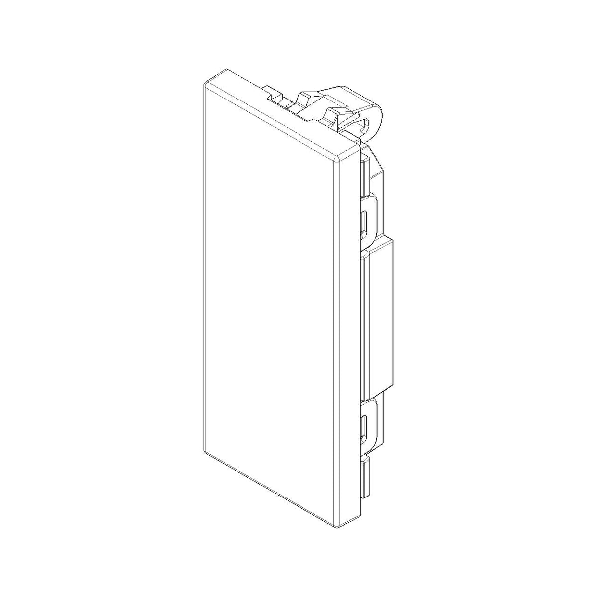 Vimar LINEA 1-Module Blank Module, 250V, IP40, Built-In, Thermoplastic, Halogen-Free