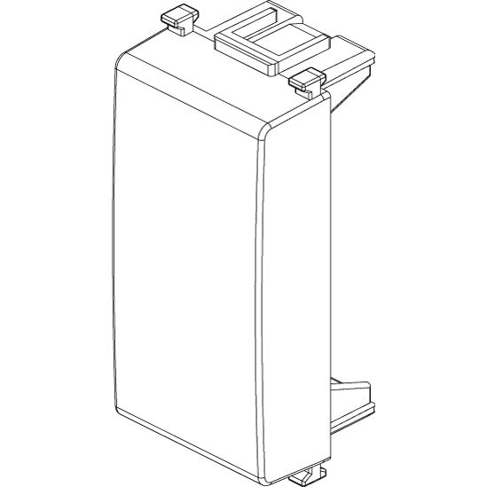 Vimar Plana 1M Blank Module, Built-In, Halogen-Free Thermoplastic