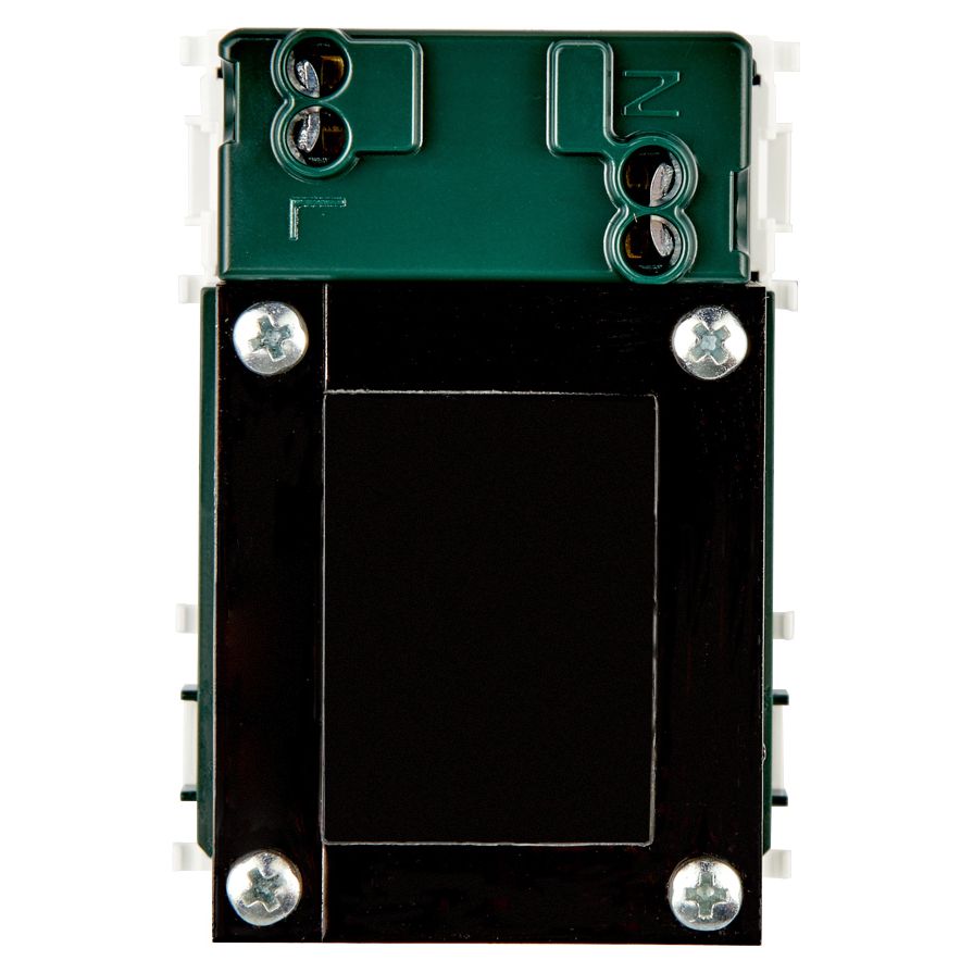 Vimar Plana Shaver Supply Unit 230V, 20 VA Isolating Transformer, 120V/230V Output, 3-Module