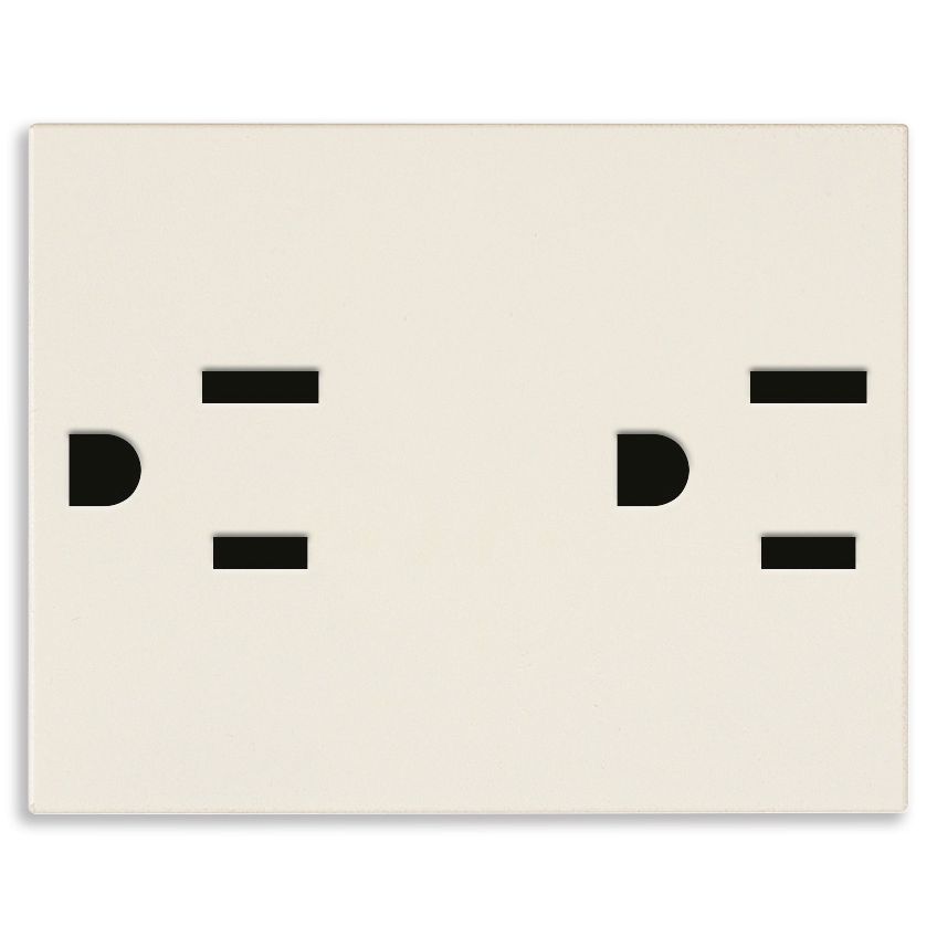 Vimar LINEA Two 2P+E USA SICURY Outlet, 15A, 127V, 3-Module, Flush-Mounted