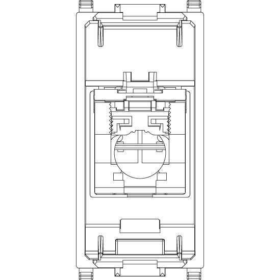Vimar Plana Series RJ45 Cat5e Panduit Outlet, T568A/B, 8 Contacts
