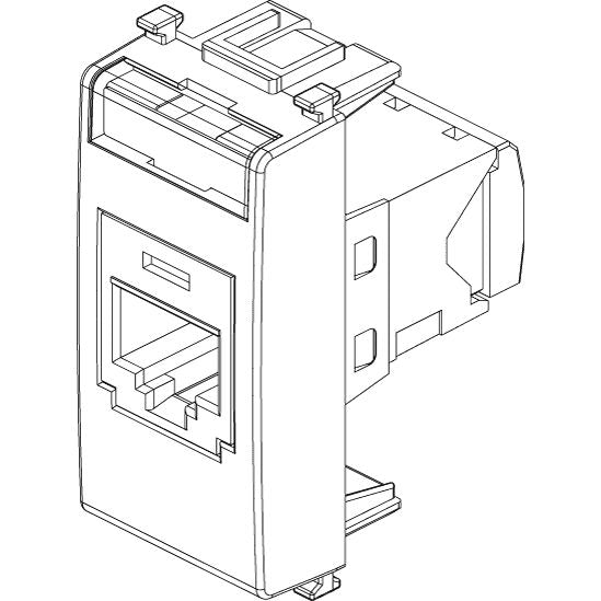 Vimar Plana Series RJ45 Cat5e Panduit Outlet, T568A/B, 8 Contacts