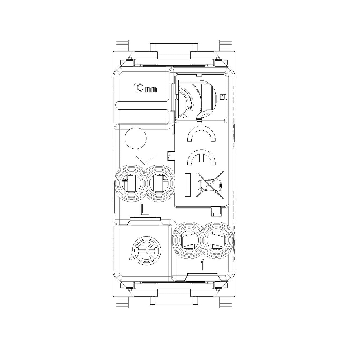 Vimar Plana 1P 16AX 1-Way Switch, 250V, IP40, Flush Mount