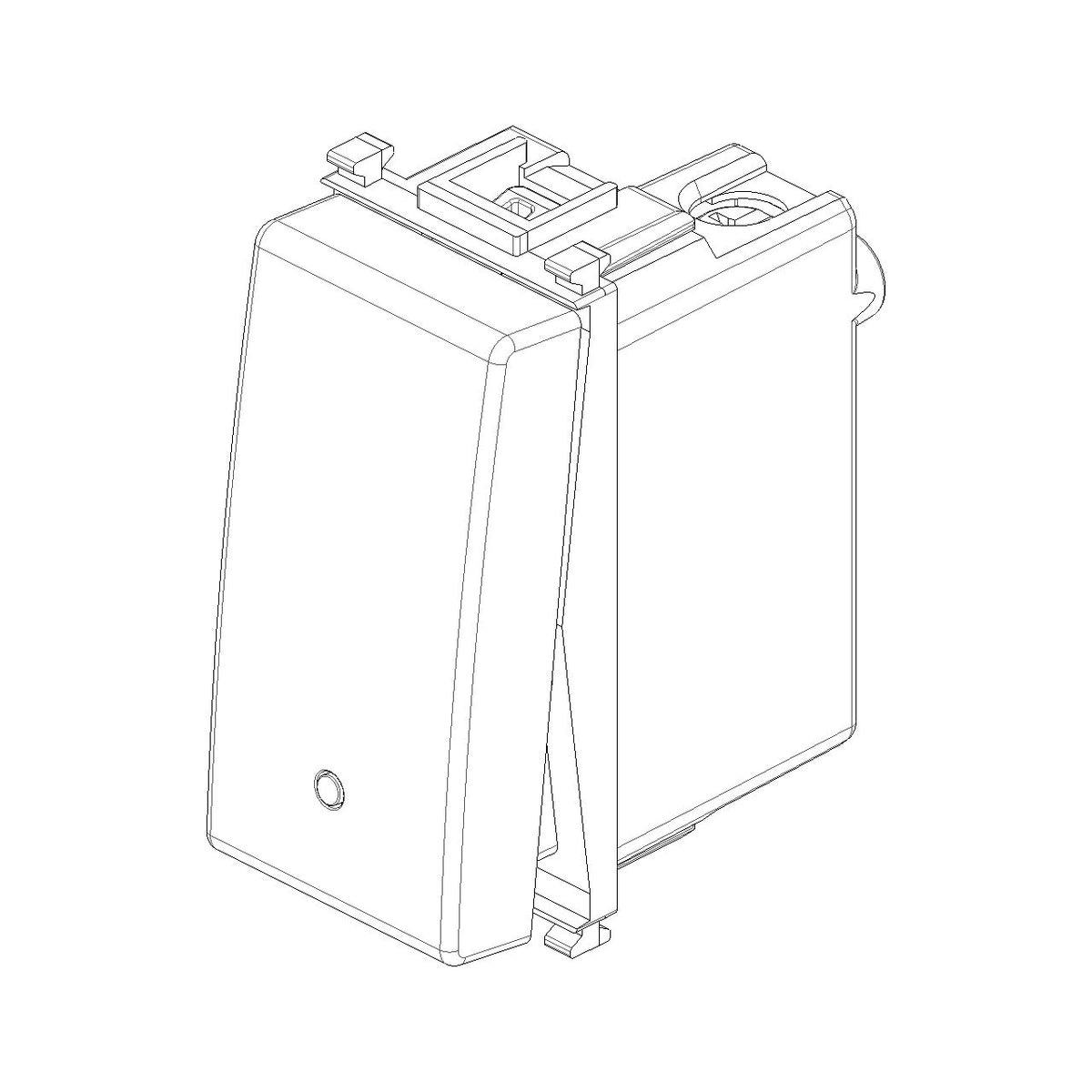 Vimar Plana 1P 16AX 1-Way Switch, 250V, IP40, Flush Mount