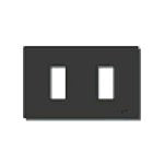Vimar 8000 Series 2-Module Cover Plate, For 3-Module Flush Mounting Boxes, Snap Fixing