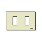 Vimar 8000 Series 2-Module Cover Plate, For 3-Module Flush Mounting Boxes, Snap Fixing